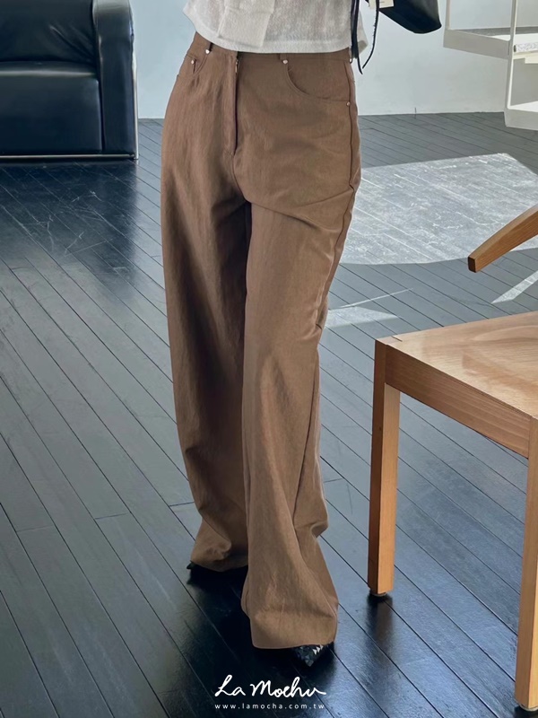 垂墜感棉麻西裝長褲